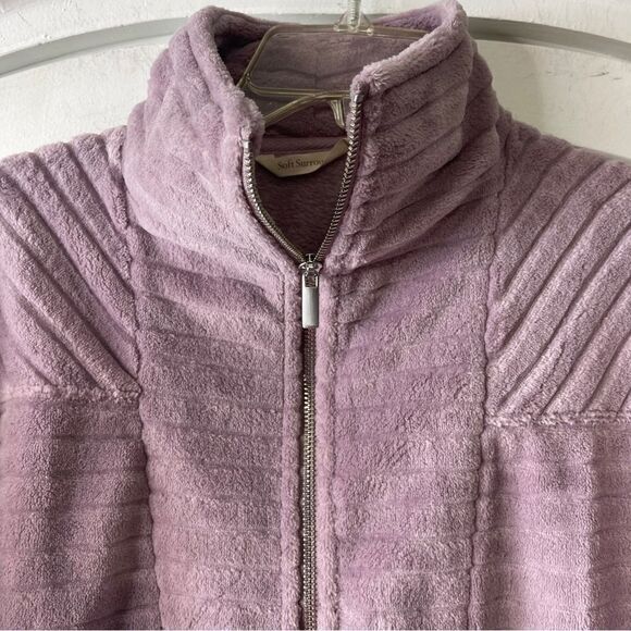 Soft Surroundings 3/4 Zip Tunic Sweater in Lavender, Size Medium - Picture 9 of 10
